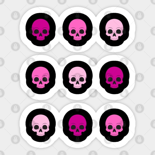 50 shades of pink skulls Sticker by Kahytal